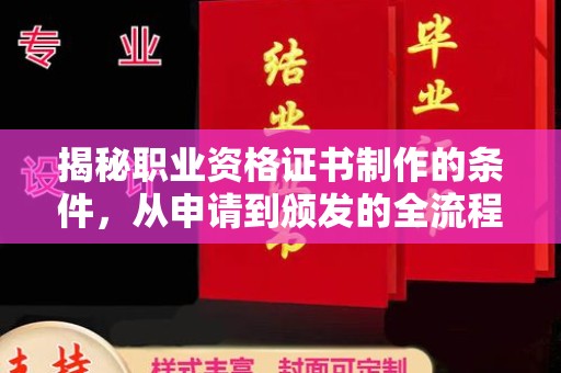 吉州揭秘职业资格证书制作的条件，从申请到颁发的全流程解析