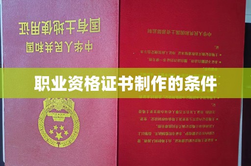吉州职业资格证书制作的条件