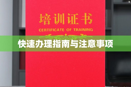吉州快速办理指南与注意事项